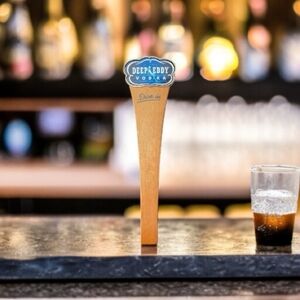 Austin's Original Deep Eddy Vodka Tap Handle Wood Tap Handle w/ Magnetic Plates